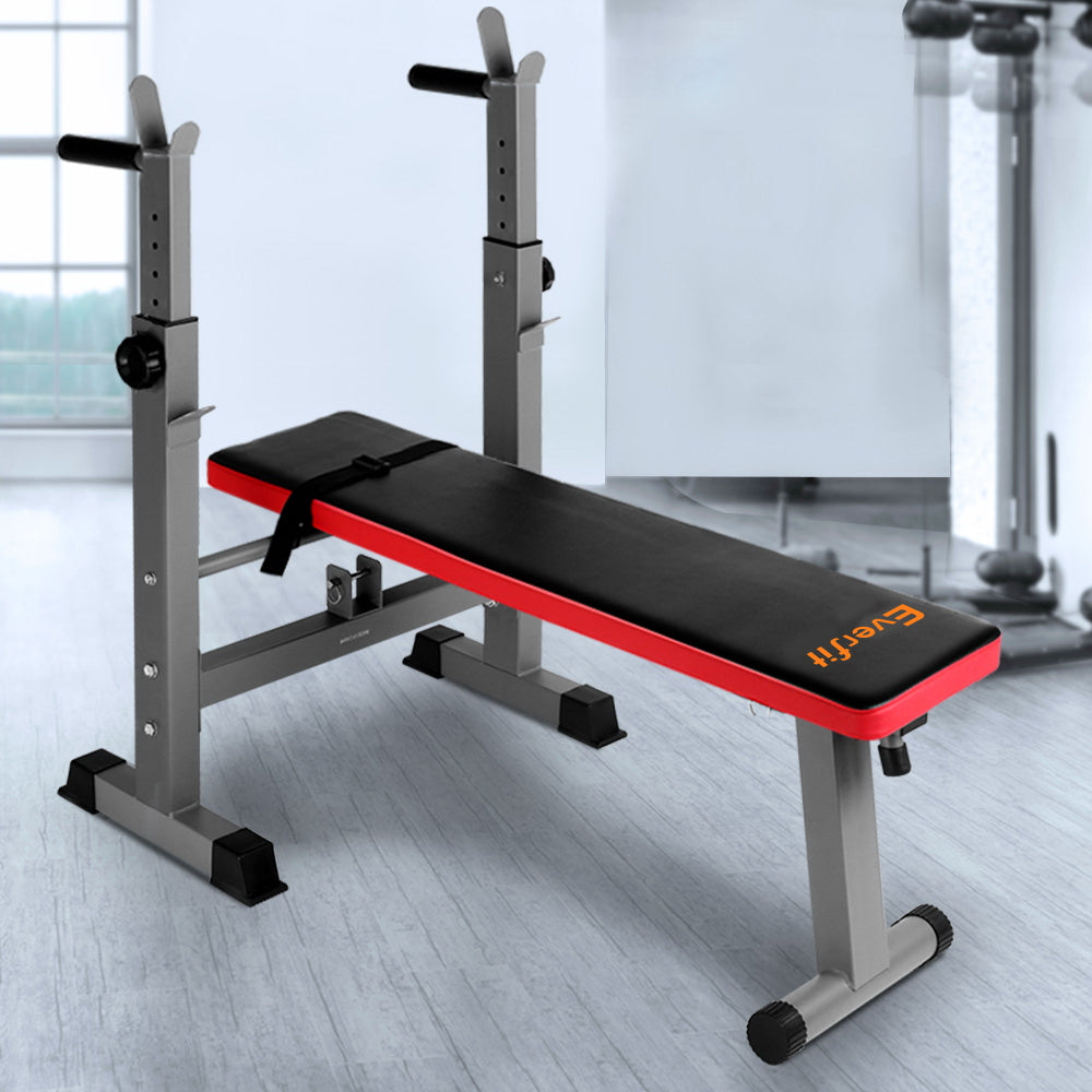 Everfit Multi-Station Weight Bench Press Weights Equipment Fitness Home Gym Red freeshipping - Awezingly