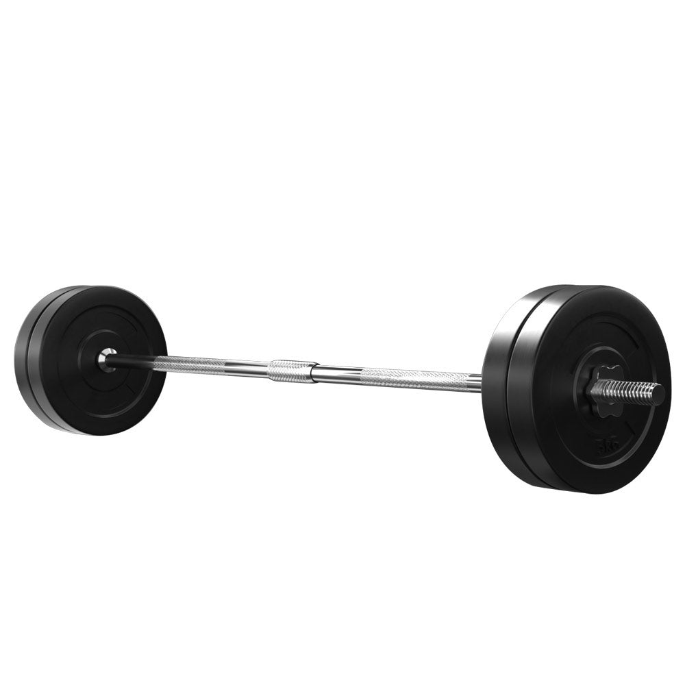 28KG Barbell Weight Set Plates Bar Bench Press Fitness Exercise Home Gym 168cm Does not apply