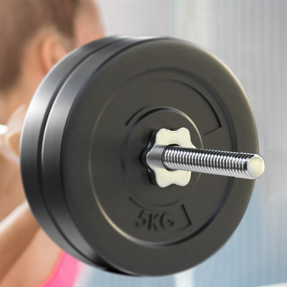 28KG Barbell Weight Set Plates Bar Bench Press Fitness Exercise Home Gym 168cm Does not apply
