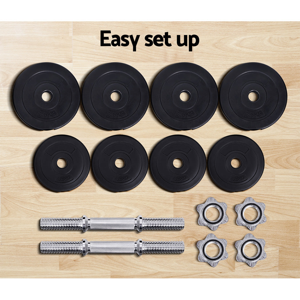 20KG Dumbbells Dumbbell Set Weight Training Plates Home Gym Fitness Exercise Does not apply