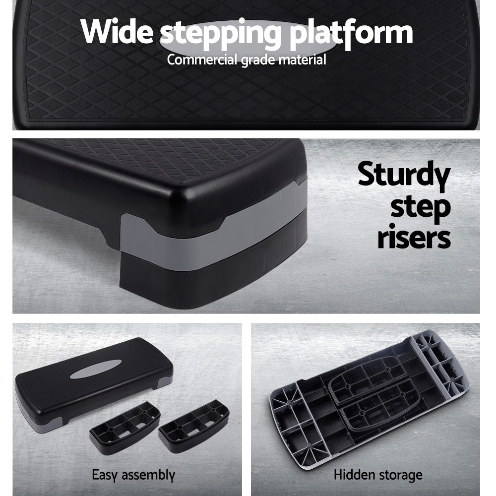 Aerobic Step Exercise Stepper Steps Fitness Block Bench Riser Home Gym Does not apply