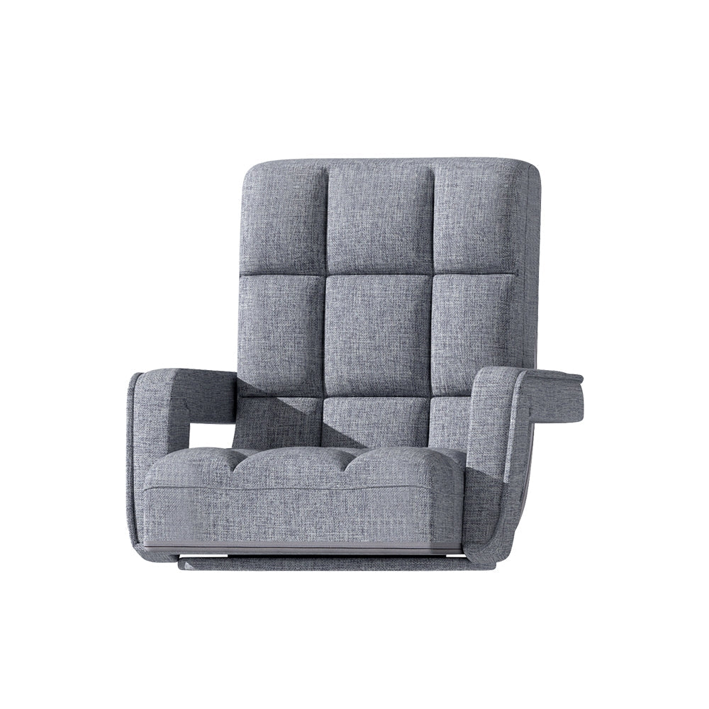 Artiss Floor Sofa Bed Lounge Chair Recliner Chaise Chair Swivel Grey Artiss