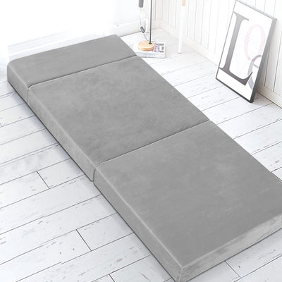 Giselle Bedding Folding Foam Mattress - Light Grey