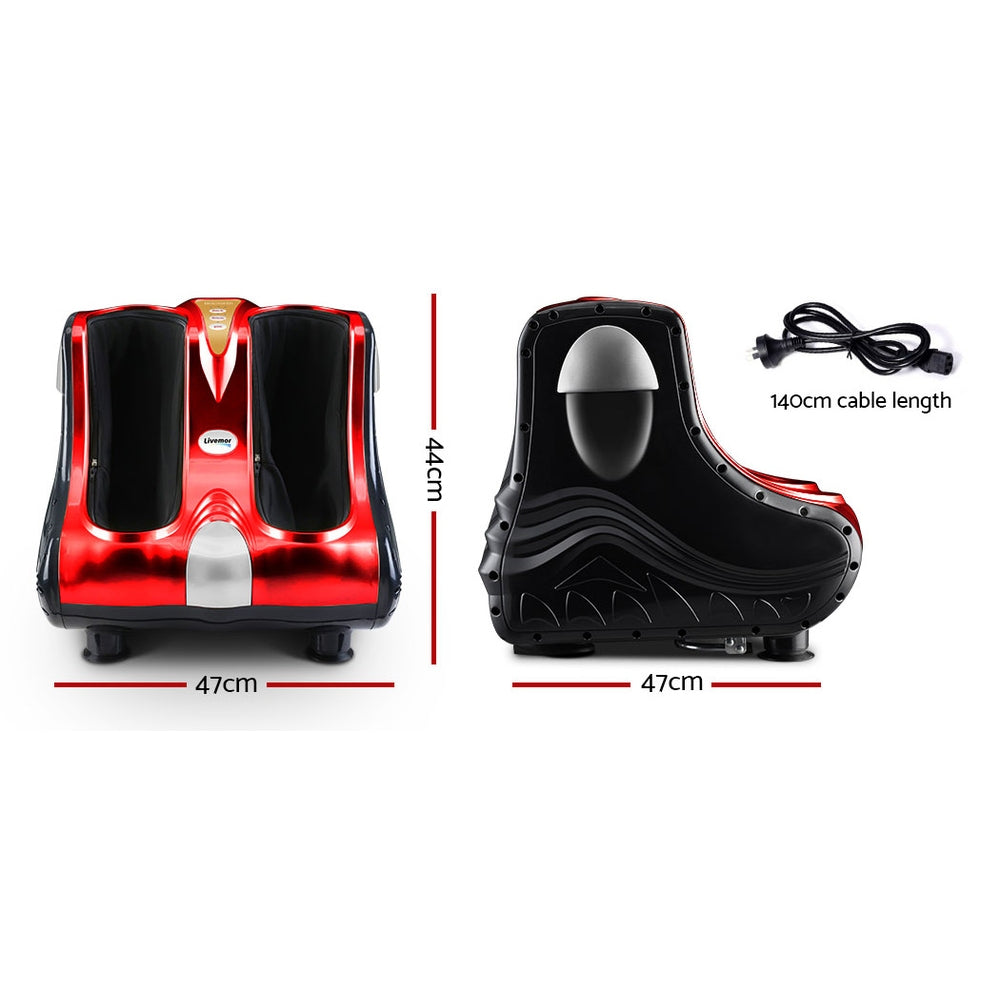 Livemor Foot Massager Shiatsu Ankle Calf Leg Massagers Circulation Enhancer Machine Red freeshipping - Awezingly
