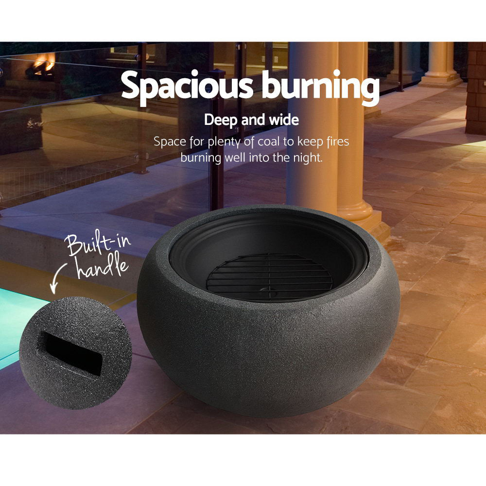 Grillz Outdoor Portable Fire Pit Bowl Wood Burning Patio Oven Heater Fireplace freeshipping - Awezingly