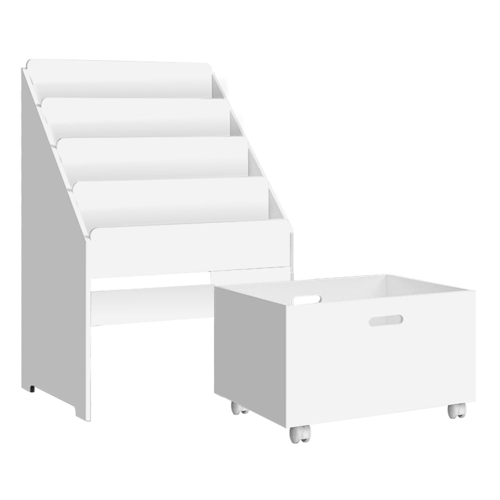 Keezi Kids Bookshelf Storage Organiser Bookcase Drawers Children Display Shelf Keezi