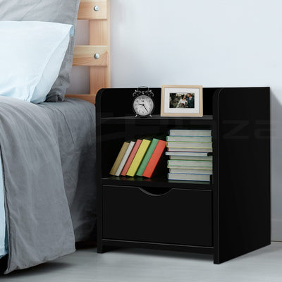 Artiss Bedside Table Drawer - Black