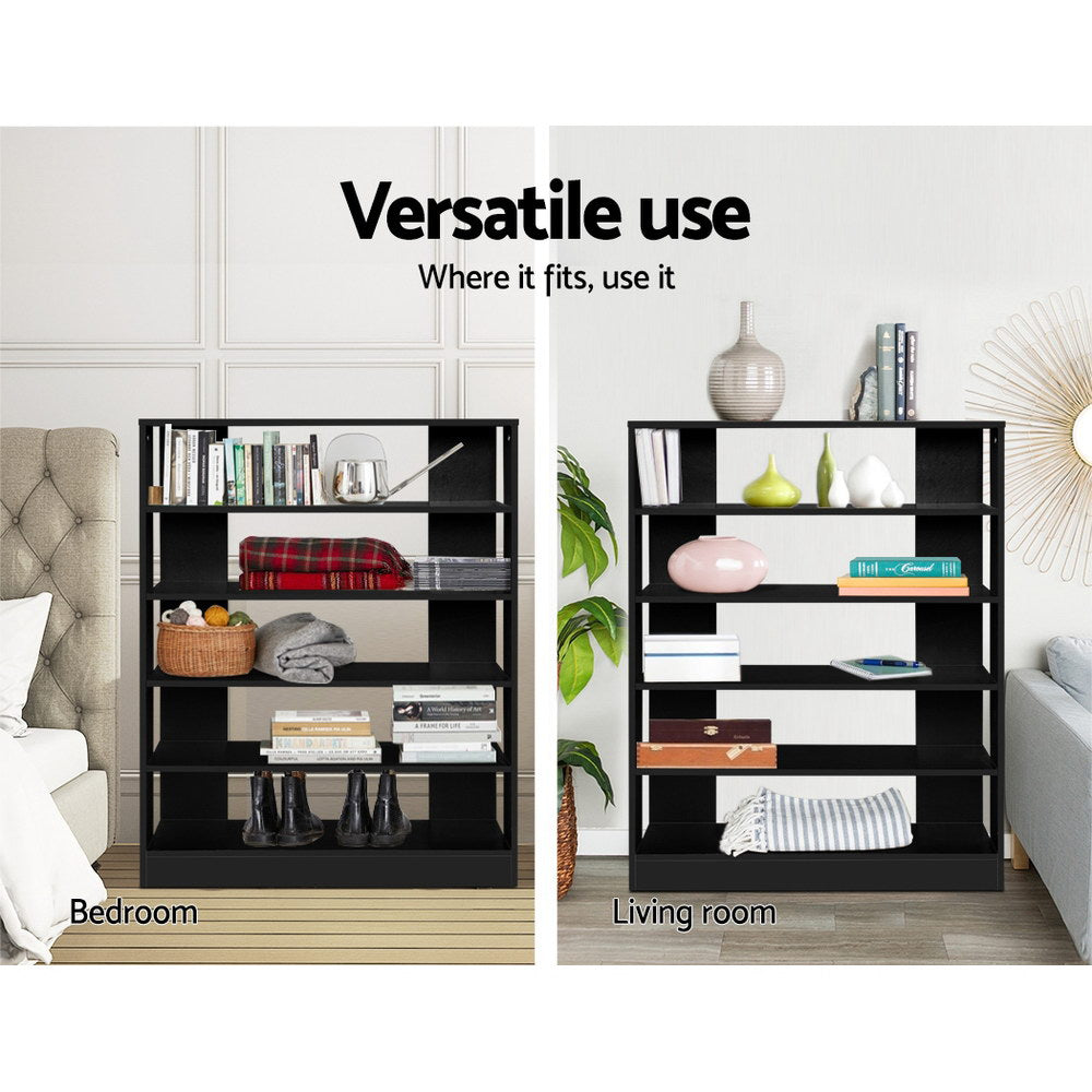 Artiss 6-Tier Shoe Rack Cabinet - Black freeshipping - Awezingly