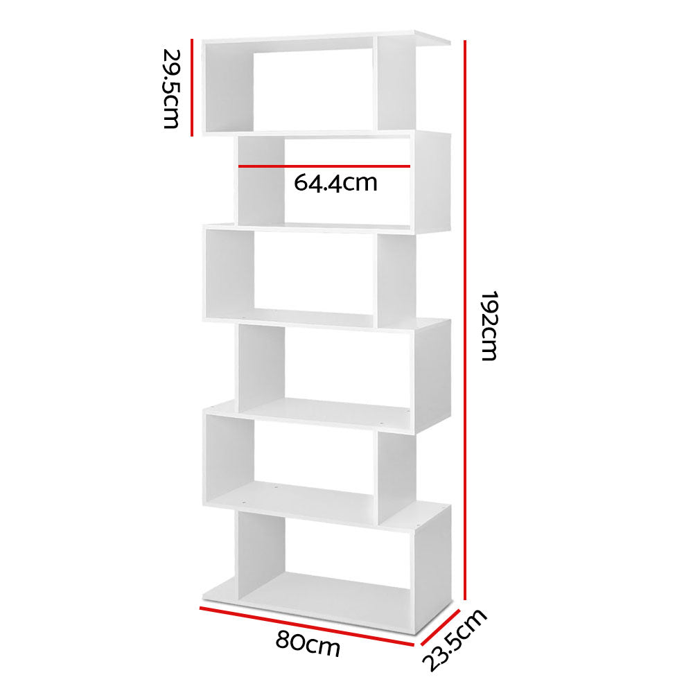Artiss 6 Tier Display Shelf - White Artiss