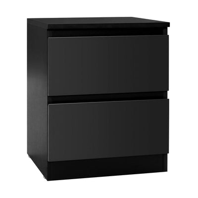 Artiss Bedside Tables Nightstand Black Lamp