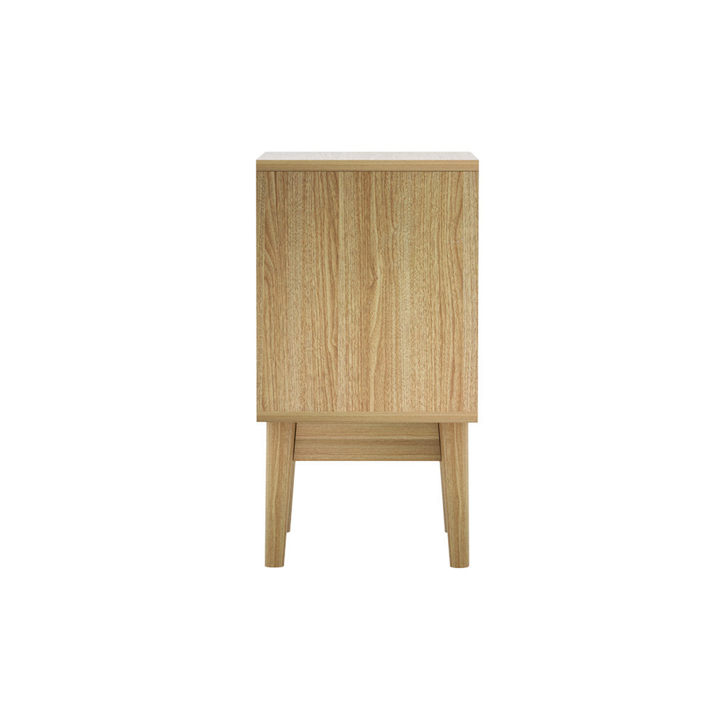 Artiss Bedside Tables Rattan 2 Drawers Side Table Nightstand Storage Cabinet Artiss