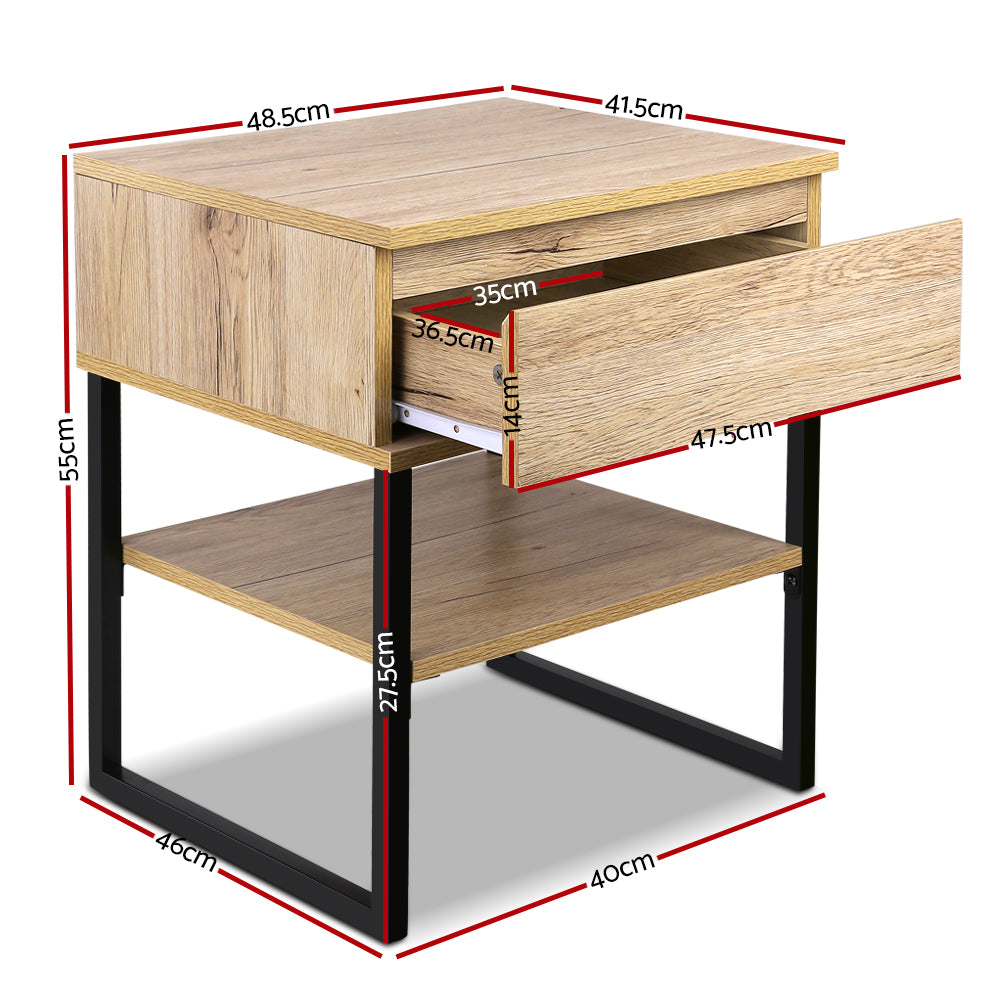 Artiss Chest Style Metal Bedside Table freeshipping - Awezingly