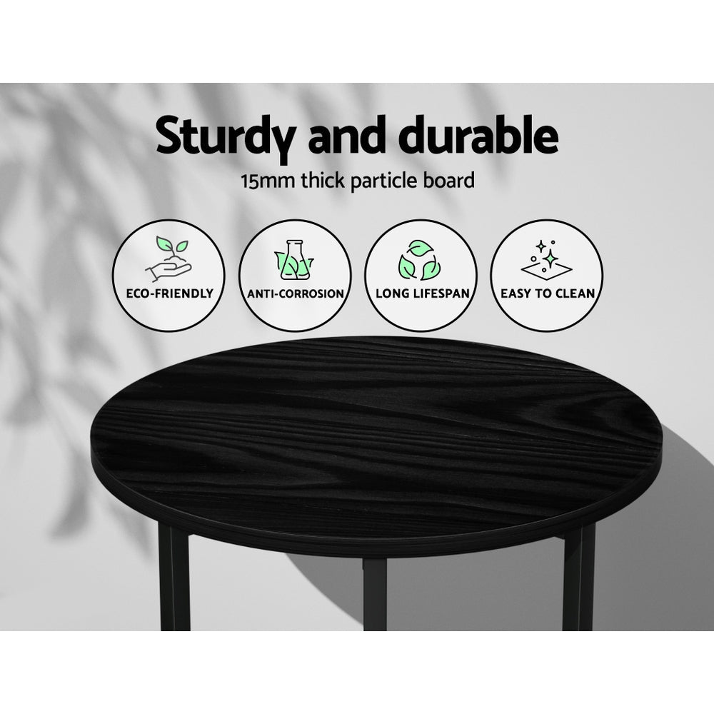 Artiss Coffee Table Side Table Laptop Desk Bedside Sofa Wooden Table Metal Frame Artiss