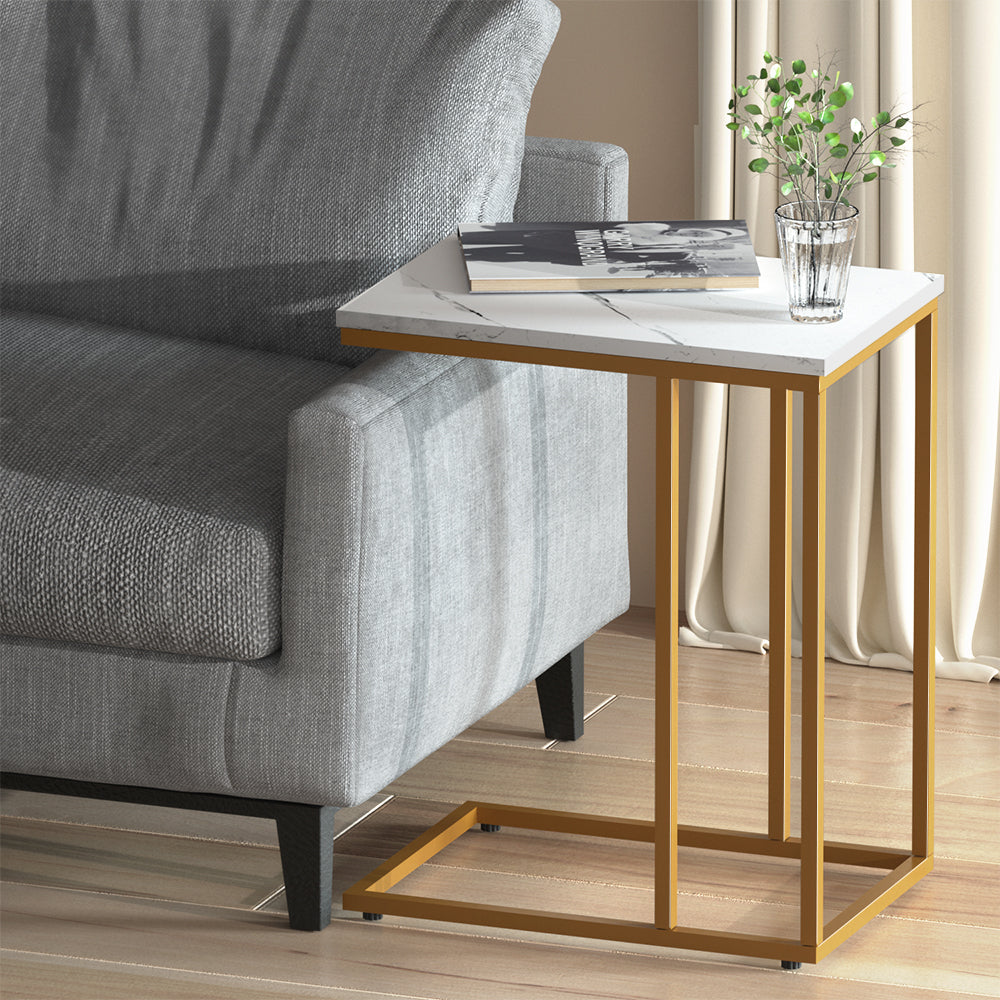 Artiss Coffee Table Side Table Laptop Desk Bedside Sofa Wooden Table Marbel Artiss