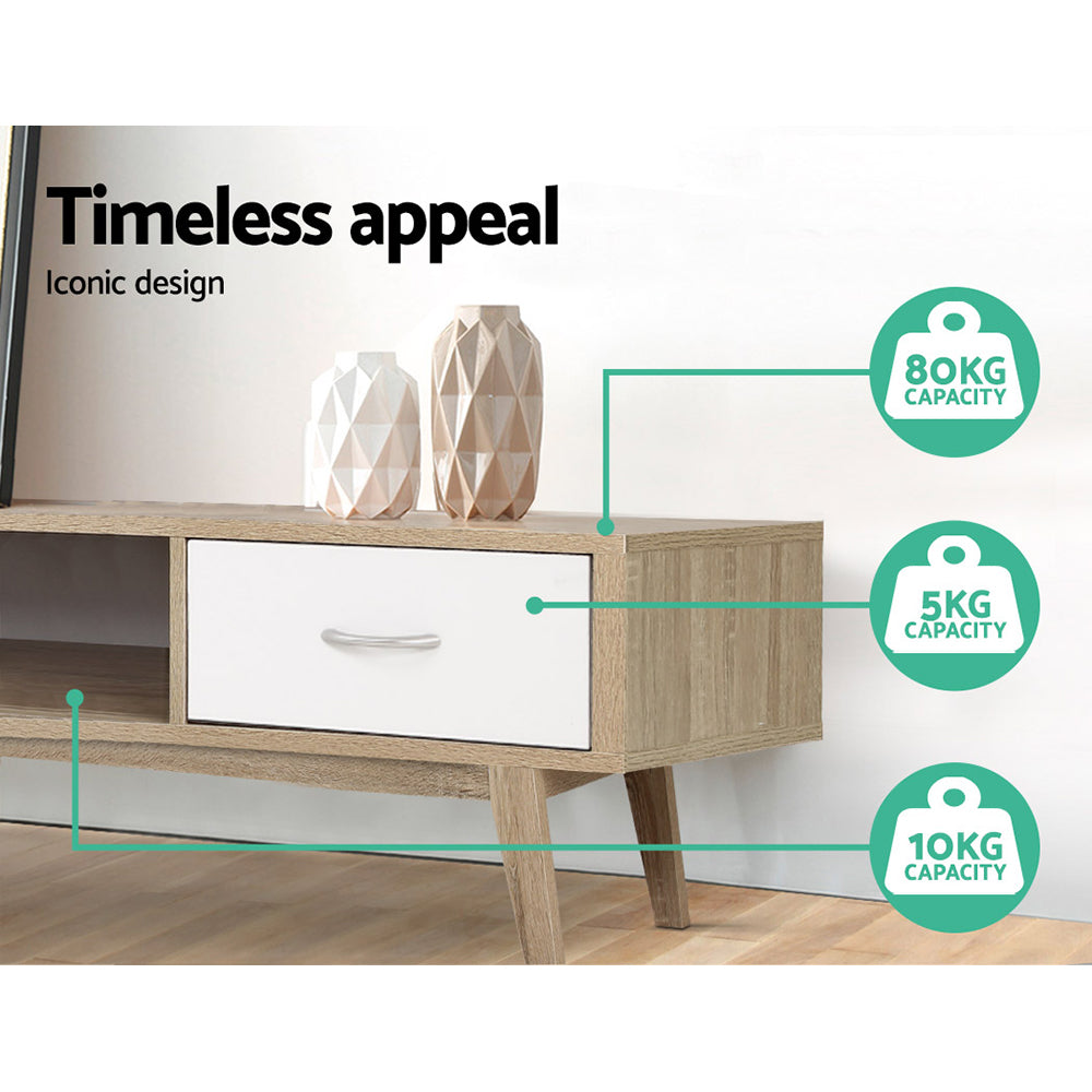 Artiss TV Cabinet Entertainment Unit Stand Storage Drawer Scandinavian 180cm Oak freeshipping - Awezingly