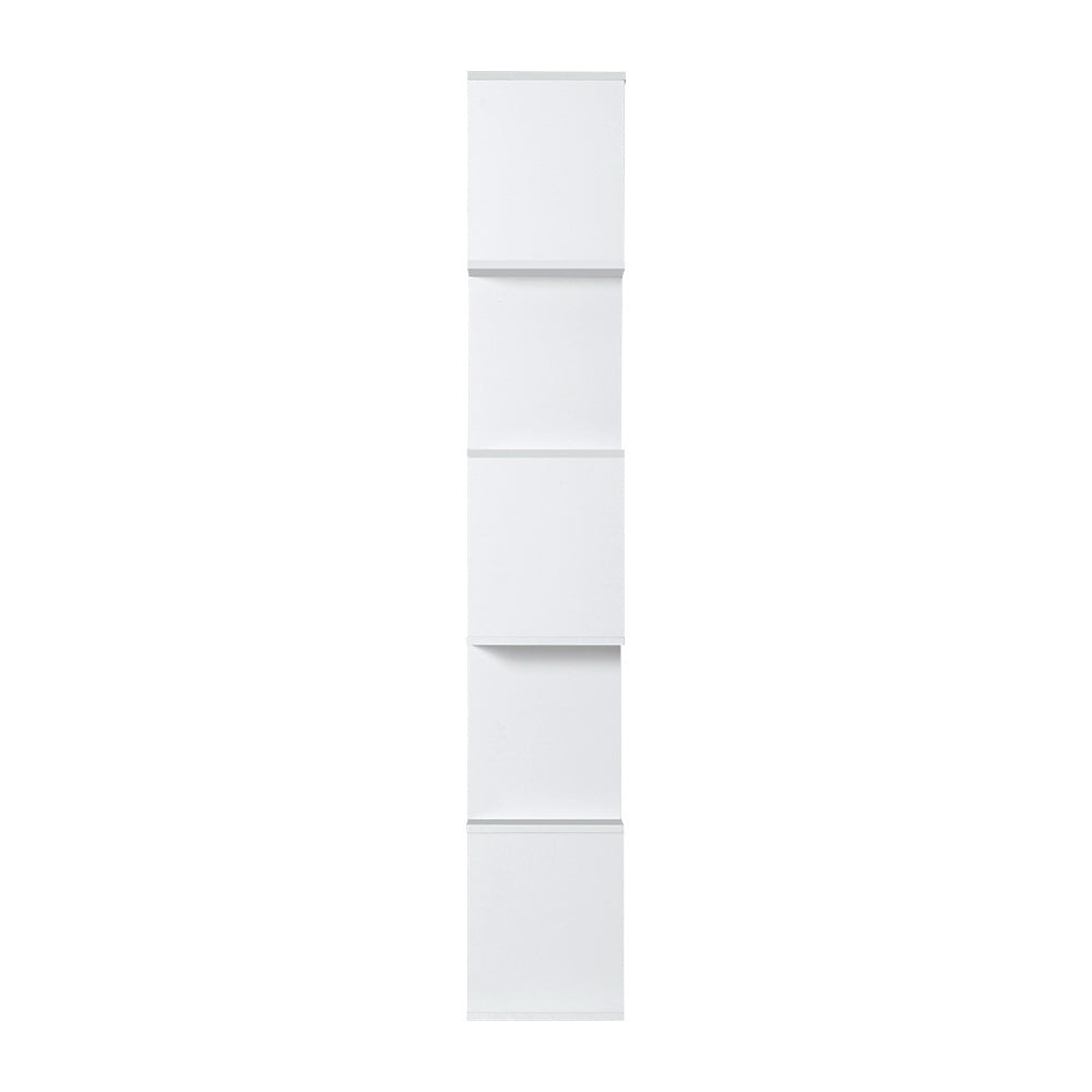 Artiss 5 Tier Bookshelf Display Shelf CD Cabinet Bookcase Stand Storage White freeshipping - Awezingly