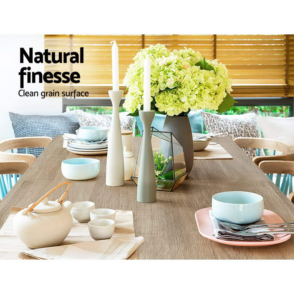 Artiss Dining Table 4 Seater Wooden Kitchen Set Oak 120cm Cafe Restaurant freeshipping - Awezingly