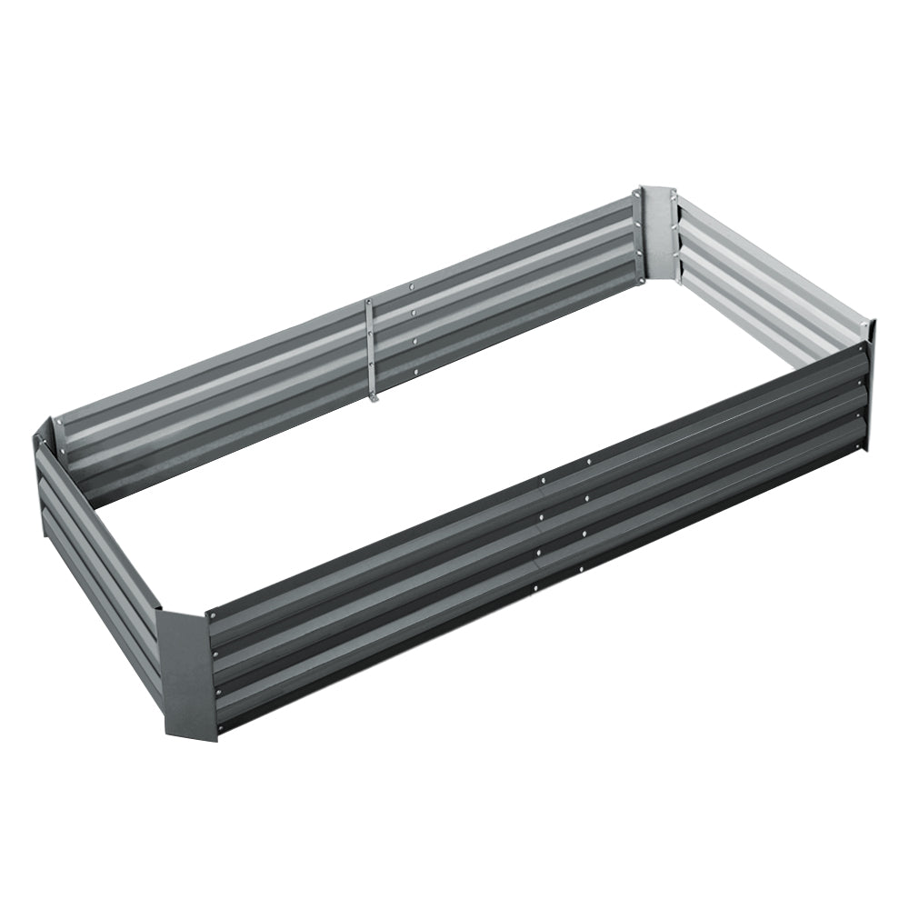 Greenfingers 180x90x30CM Galvanised Raised Garden Bed Steel Instant Planter Greenfingers