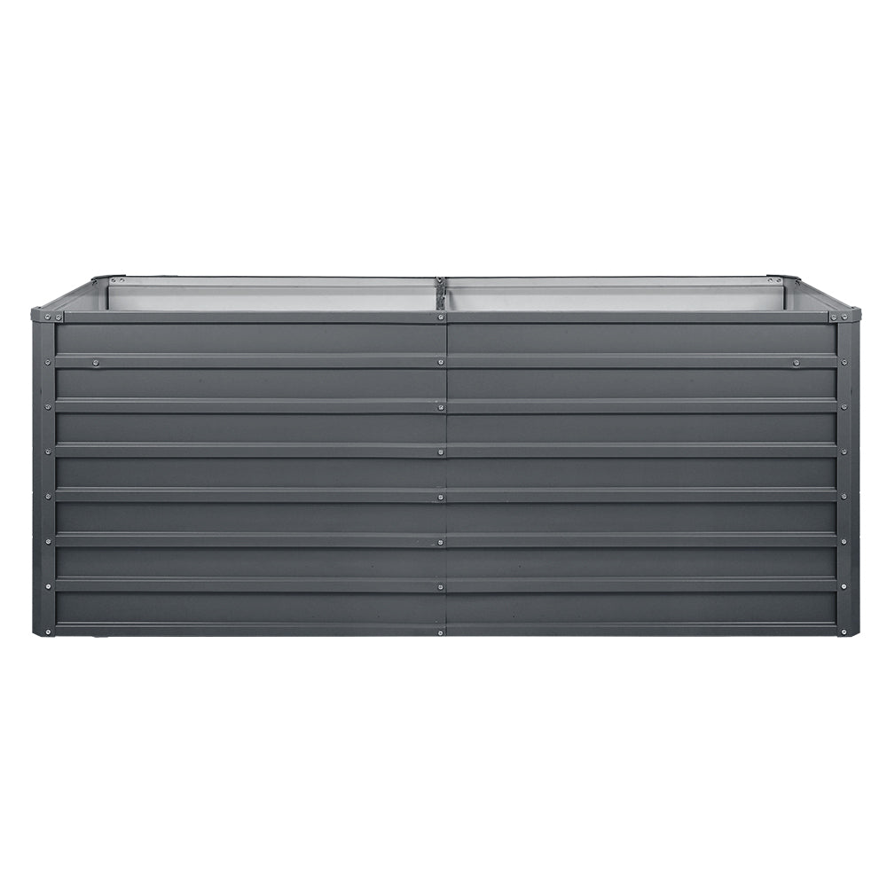 Greenfingers Garden Bed 240X80X77CM Galvanised Raised Steel Instant Planter 2N1 Greenfingers