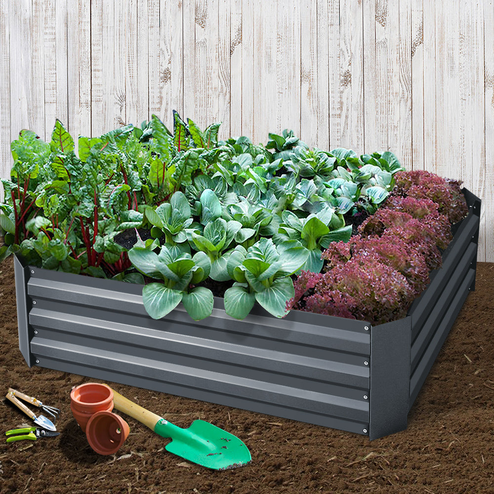 Greenfingers Garden Bed 2PCS 120X90X30CM Galvanised Steel Raised Planter freeshipping - Awezingly