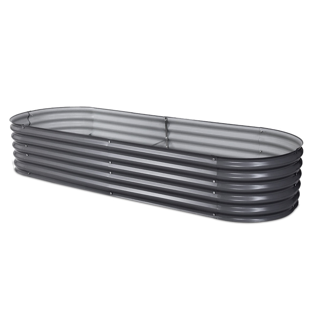 Greenfingers 240X80X42CM Galvanised Raised Garden Bed Steel Instant Planter freeshipping - Awezingly