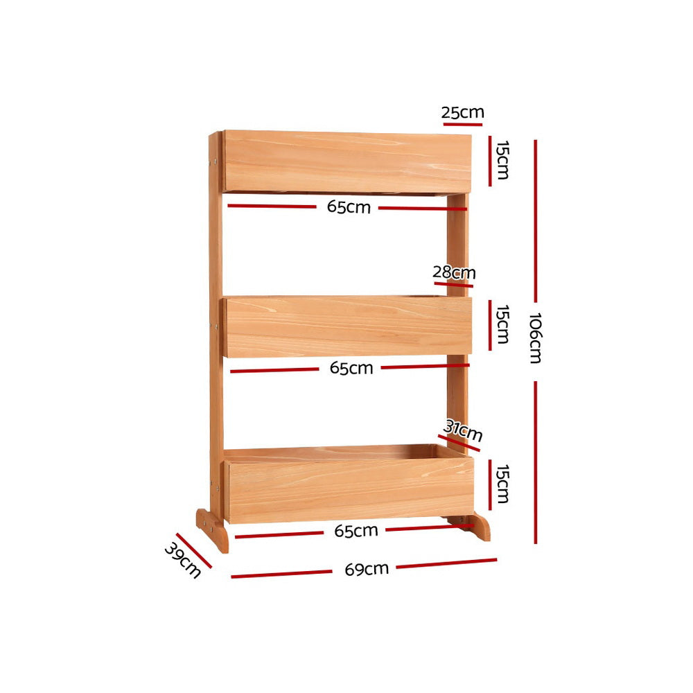 Greenfingers Garden Bed Raised Wooden Planter Box Vegetables 69x39x106cm Greenfingers