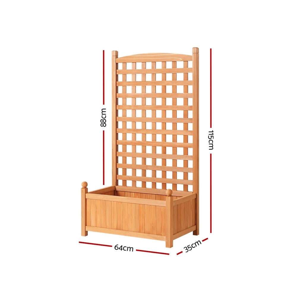 Greenfingers Garden Bed Raised Wooden Planter Box Vegetables 64x35x115cm Greenfingers