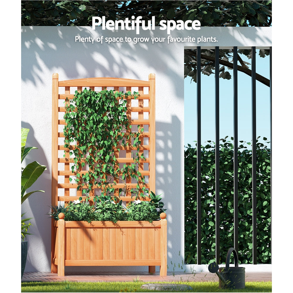 Greenfingers Garden Bed Raised Wooden Planter Box Vegetables 64x35x115cm Greenfingers