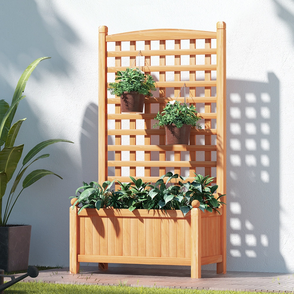 Greenfingers Garden Bed Raised Wooden Planter Box Vegetables 64x35x115cm Greenfingers