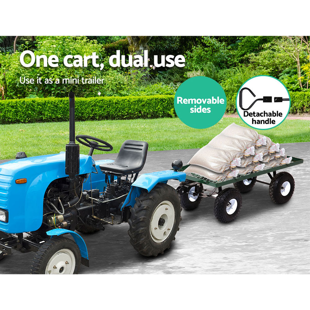 Gardeon Mesh Garden Steel Cart - Green freeshipping - Awezingly