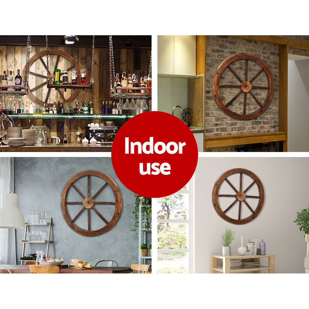 2 x Gardeon Wooden Wagon Wheel freeshipping - Awezingly