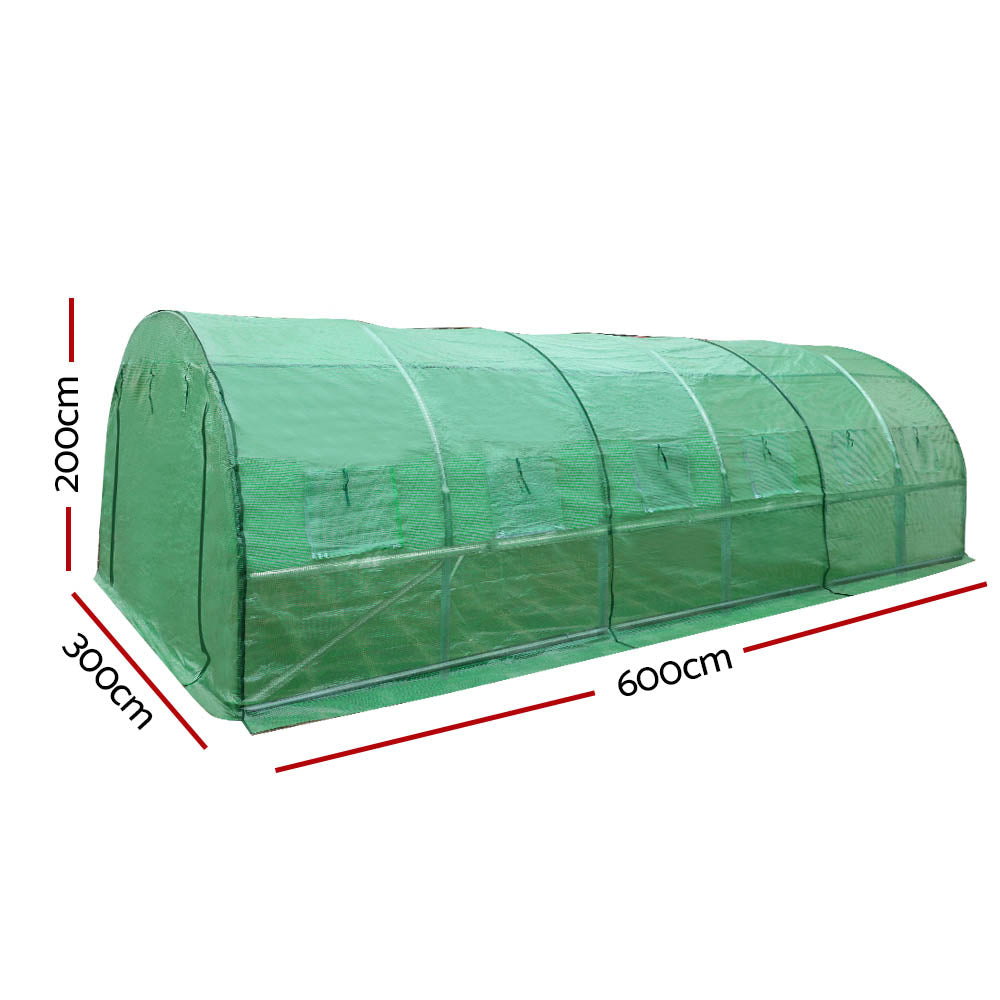Greenfingers Greenhouse 6MX3M Garden Shed Green House Storage Tunnel Plant Grow freeshipping - Awezingly