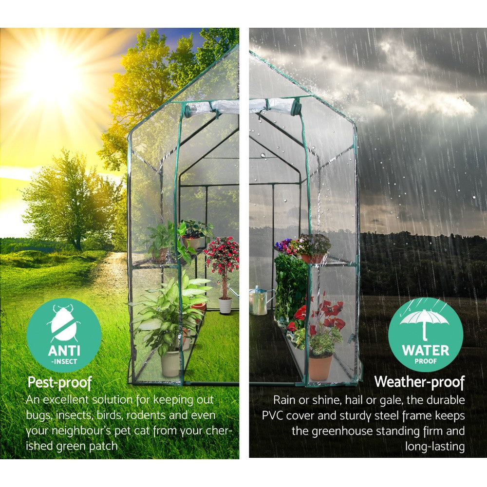 Greenfingers Greenhouse Garden Shed Green House 1.9X1.2M Storage Greenhouses Clear freeshipping - Awezingly