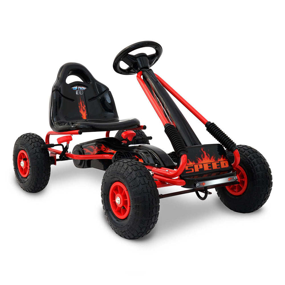 RIGO Kids Pedal Go Kart Car Ride On Toys Racing Bike Red freeshipping - Awezingly