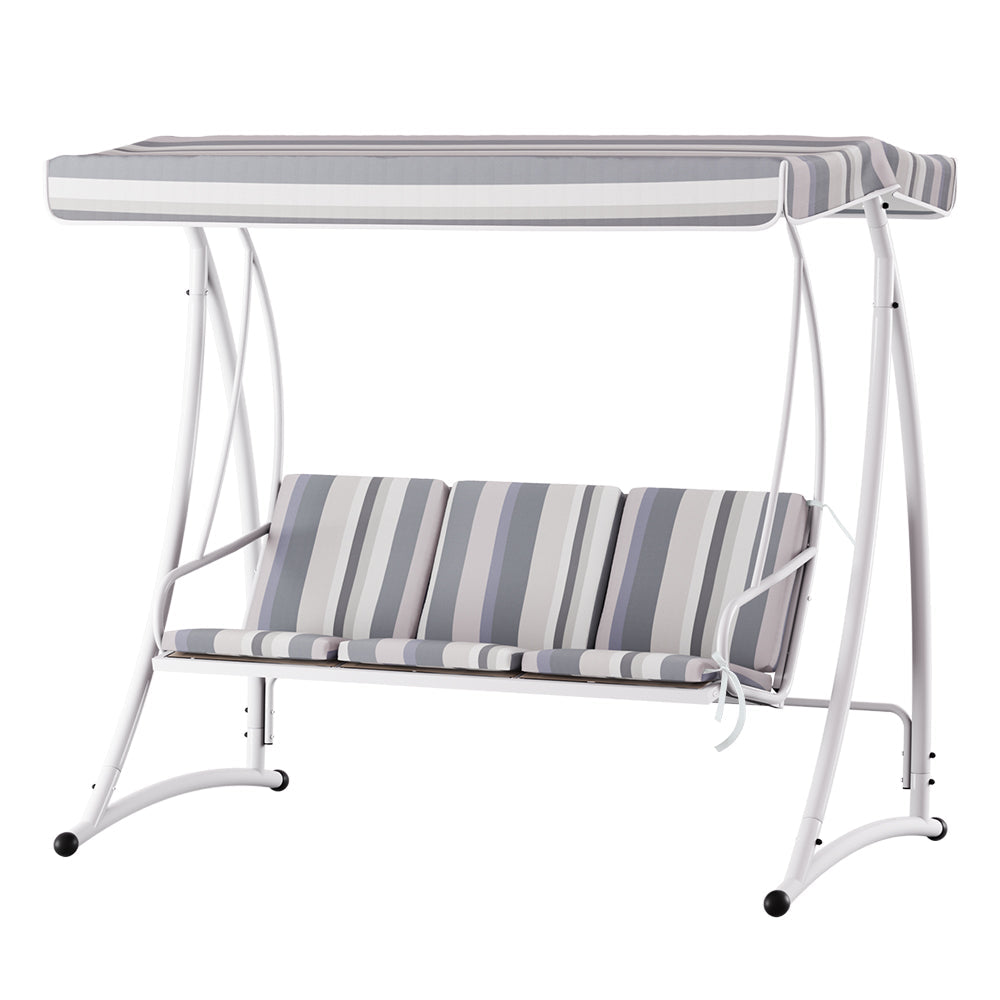 Gardeon Outdoor Swing Chair Garden Bench 3 Seater Canopy Cushion Furniture Gardeon