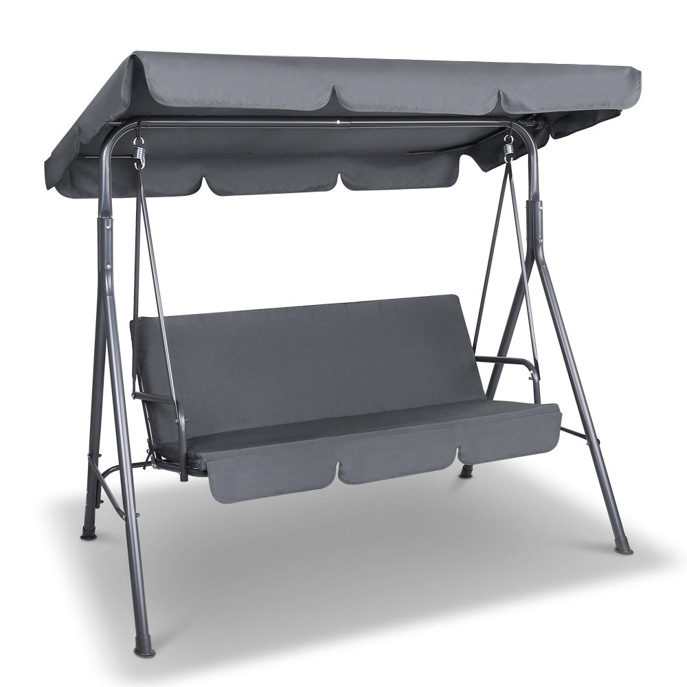 Gardeon Swing Chair with Canopy - Grey freeshipping - Awezingly