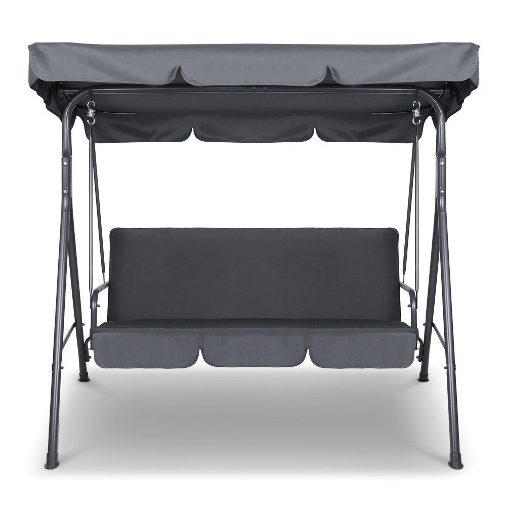 Gardeon Swing Chair with Canopy - Grey freeshipping - Awezingly