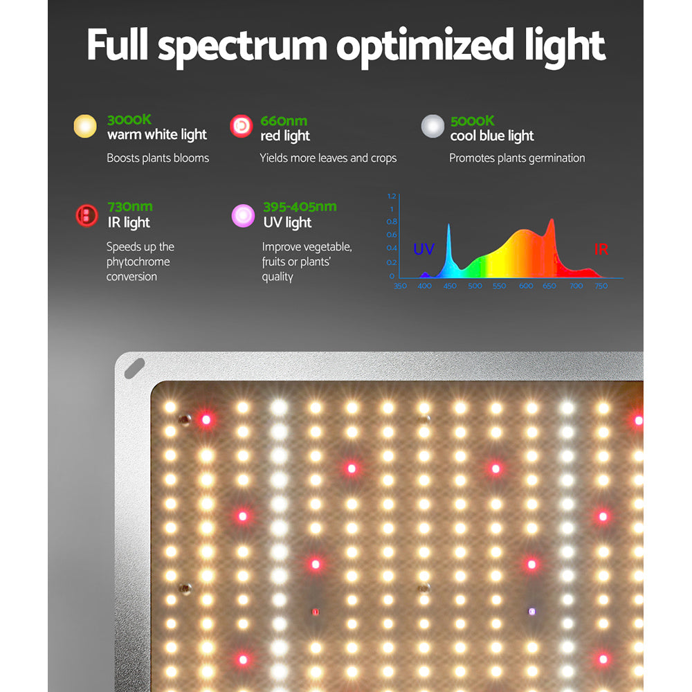 Greenfingers Grow Tent 4500W LED Grow Light Hydroponics Kits System 2.4x1.2x2M Greenfingers