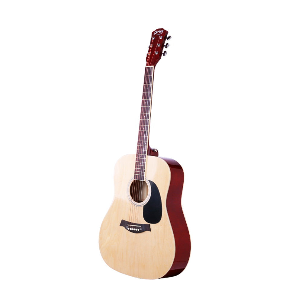 ALPHA 41 Inch Wooden Acoustic Guitar with Accessories set Natural Wood freeshipping - Awezingly
