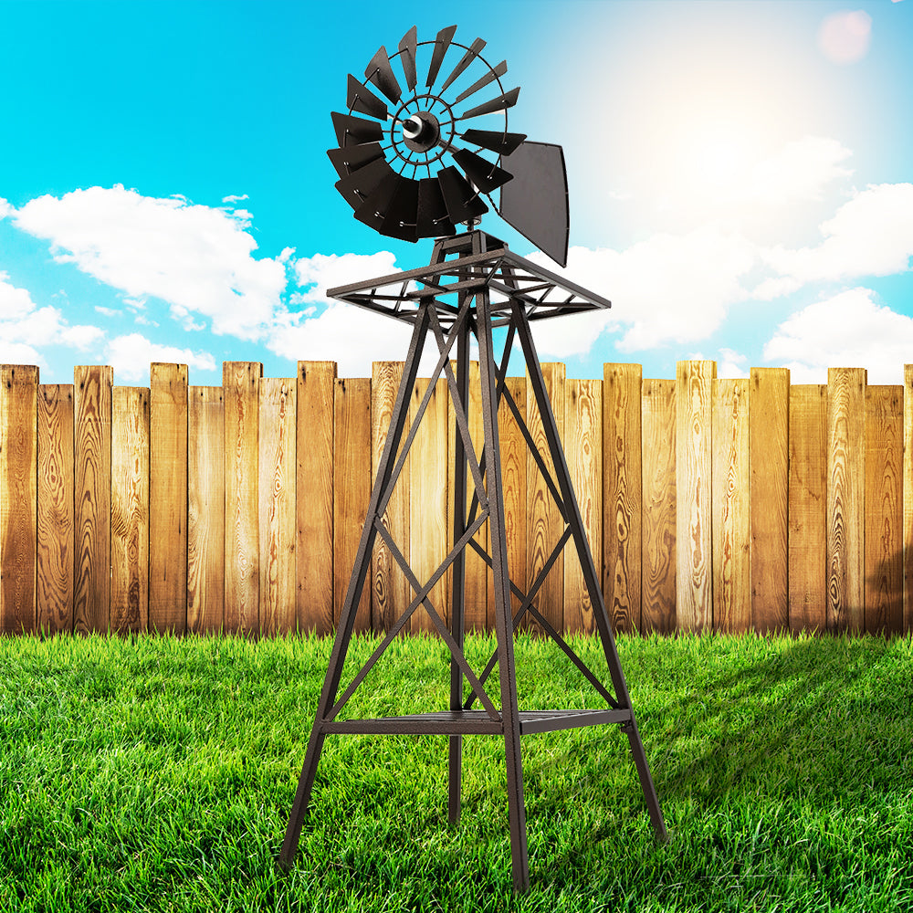 Garden Windmill 120cm Metal Ornaments Outdoor Decor Ornamental Wind Mill freeshipping - Awezingly