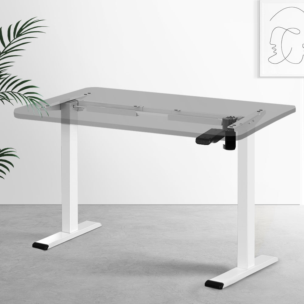 Artiss Standing Desk Sit Stand Motorised Height Adjustable Frame Only White Artiss