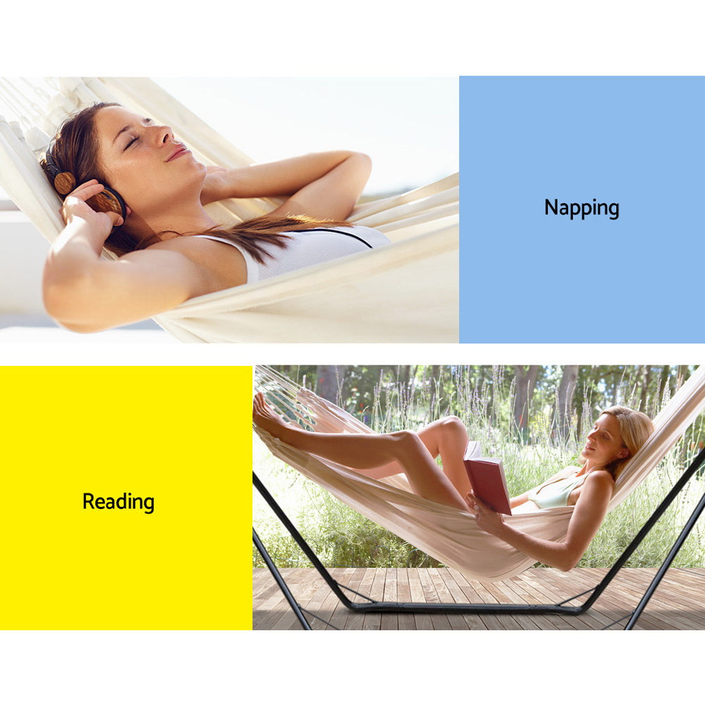 Gardeon Hammock Bed with Steel Frame Stand freeshipping - Awezingly