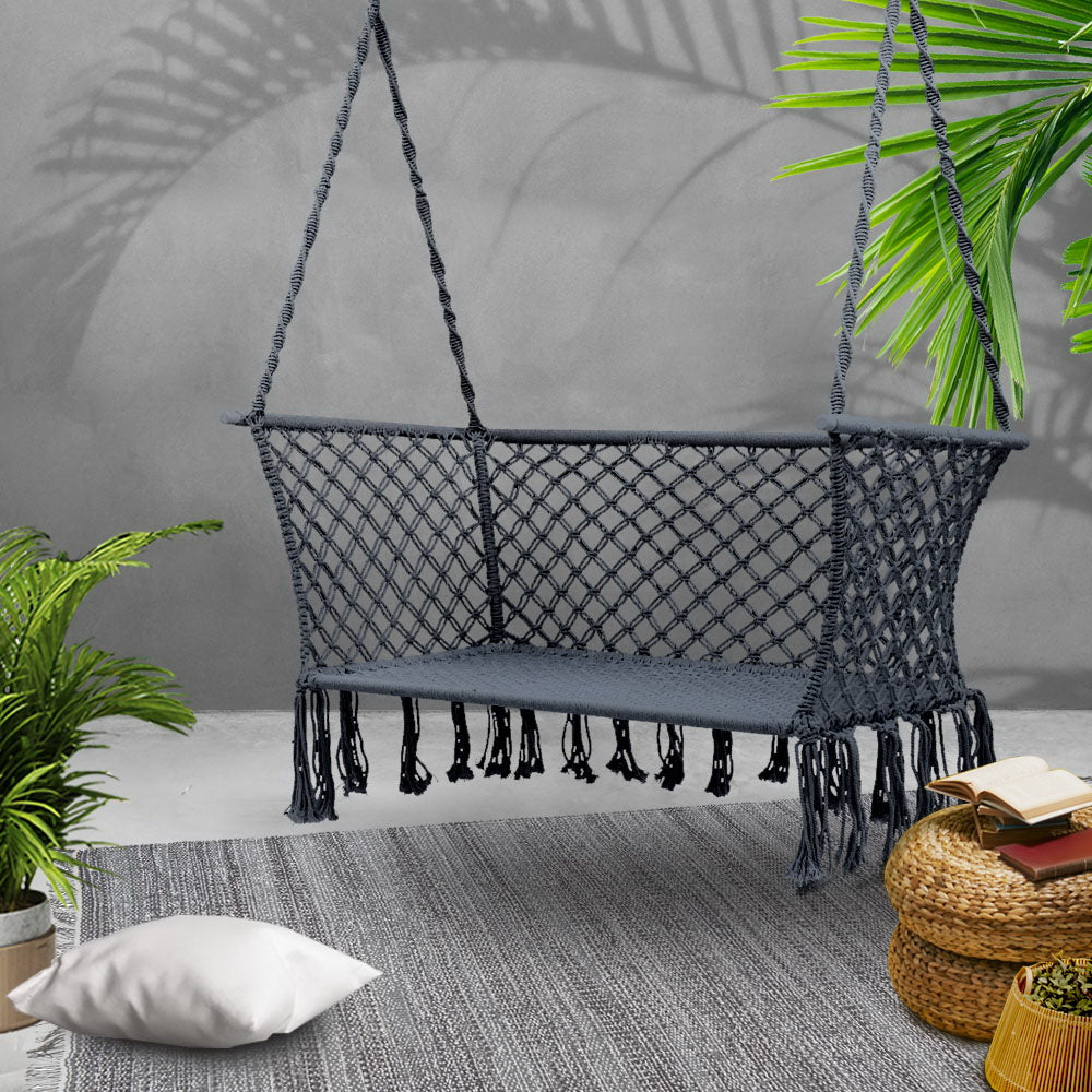 Gardeon Camping Hammock Chair Patio 2 Person Swing Hammocks Double Portable Rope freeshipping - Awezingly