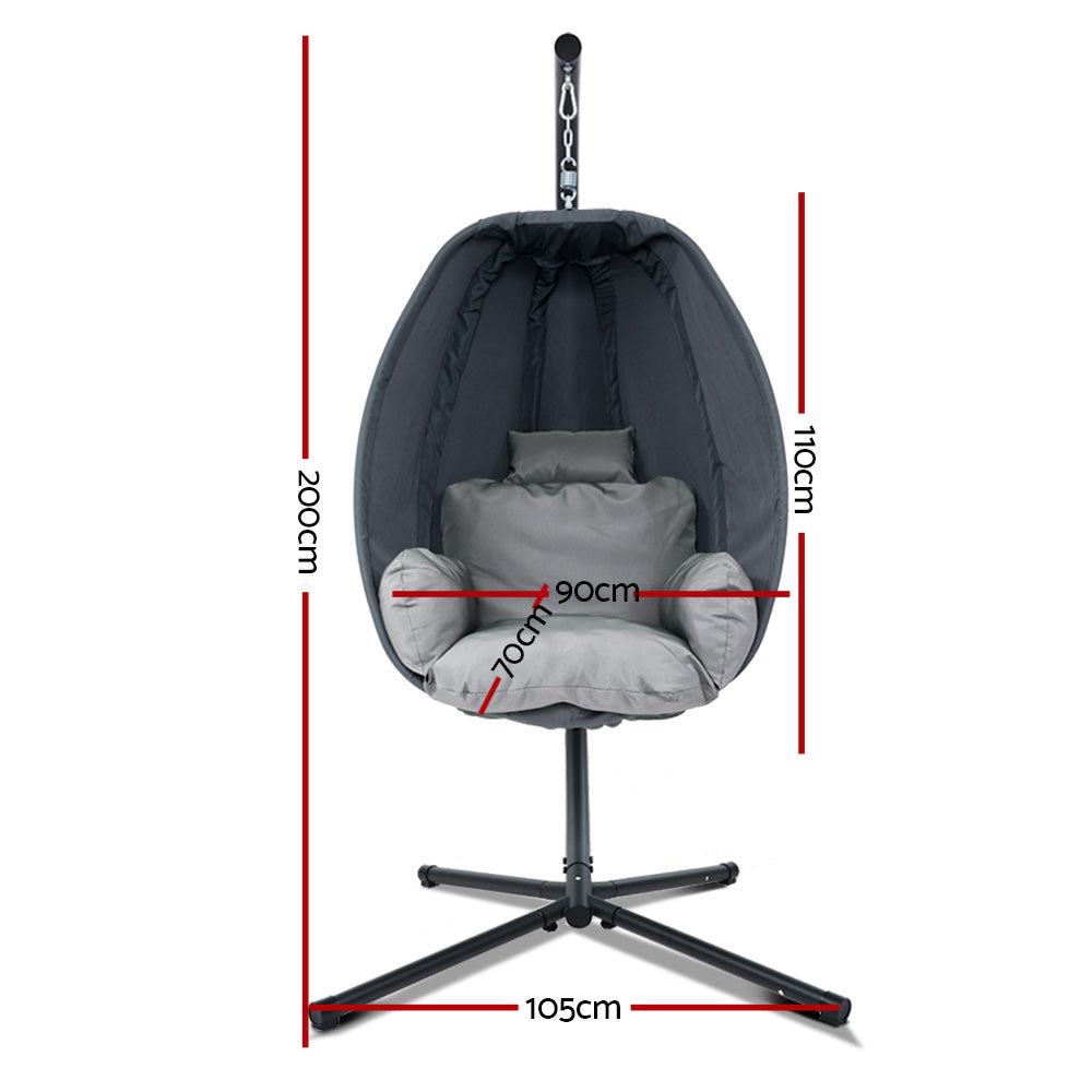 Gardeon Outdoor Furniture Egg Hammock Hanging Swing Chair Pod Lounge Chairs freeshipping - Awezingly
