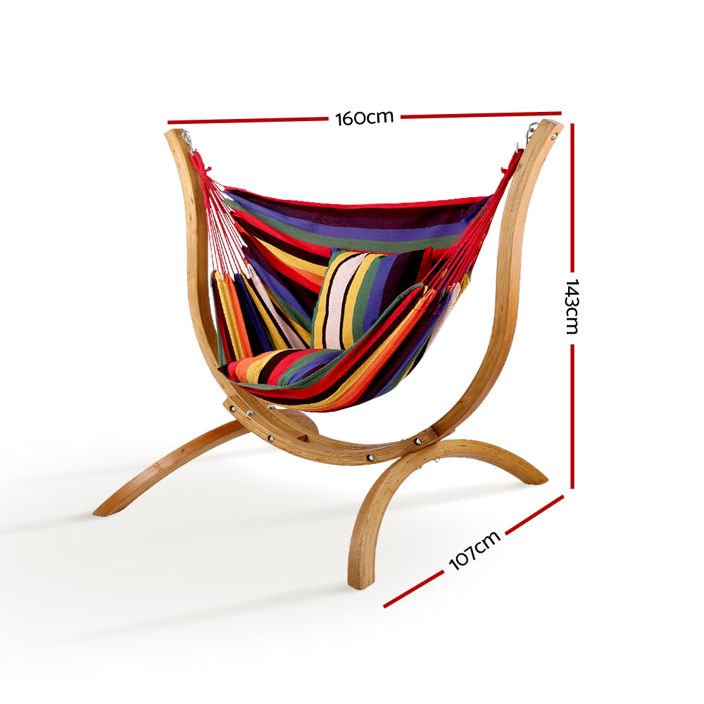 Gardeon Hammock with Wooden Hammock Stand freeshipping - Awezingly