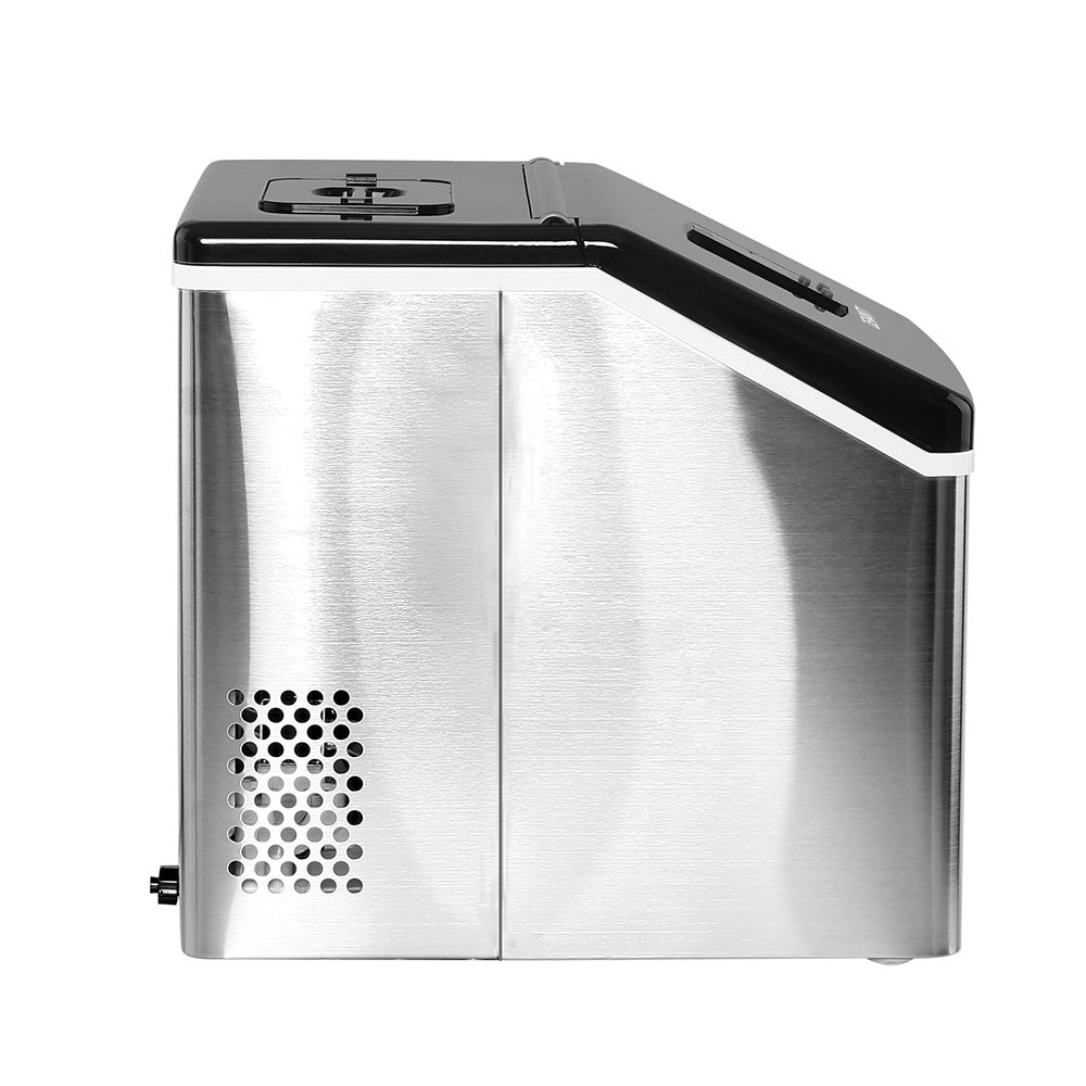 DEVANTi 3.2L Portable Ice Cube Maker Cold Commercial Machine Stainless Steel freeshipping - Awezingly