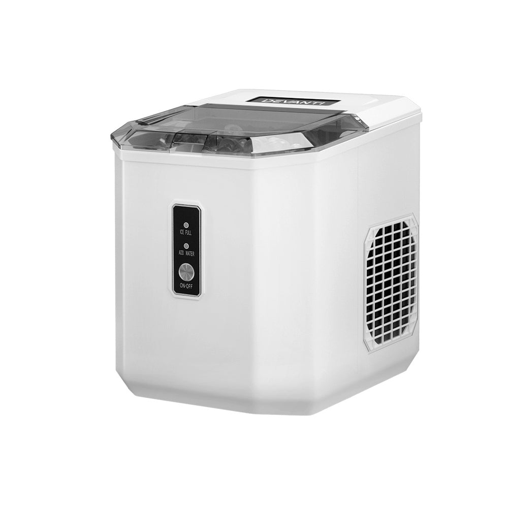 Devanti 12kg Ice Maker Machine Portable Ice Cube Tray Bar Countertop 2L Black Devanti
