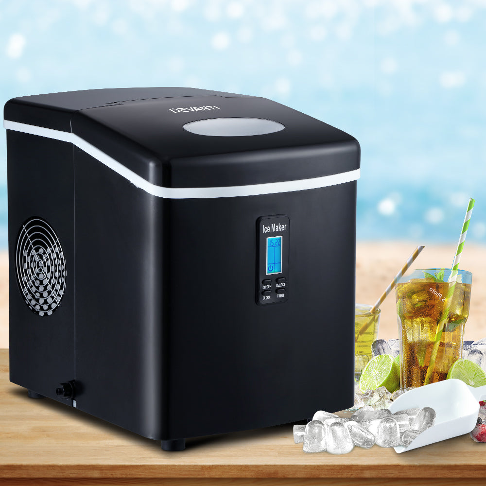 DEVANTI 3.2L Portable Ice Cube Maker Machine Benchtop Counter Black freeshipping - Awezingly