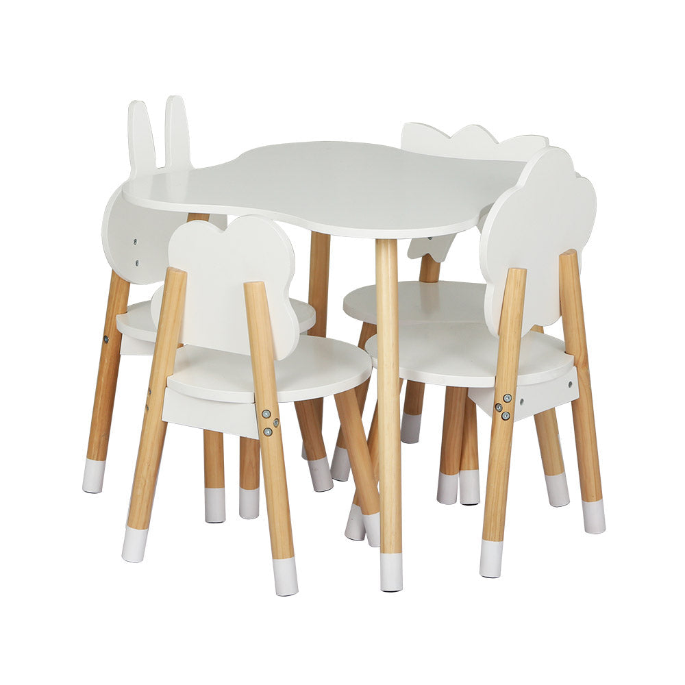 Keezi 5 Piece Kids Table and Chairs Set Children Activity Study Play Desk Keezi