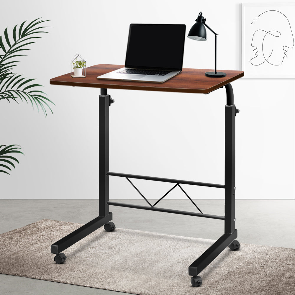 Portable Adjustable Wooden Latpop Stand - Dark Wood freeshipping - Awezingly